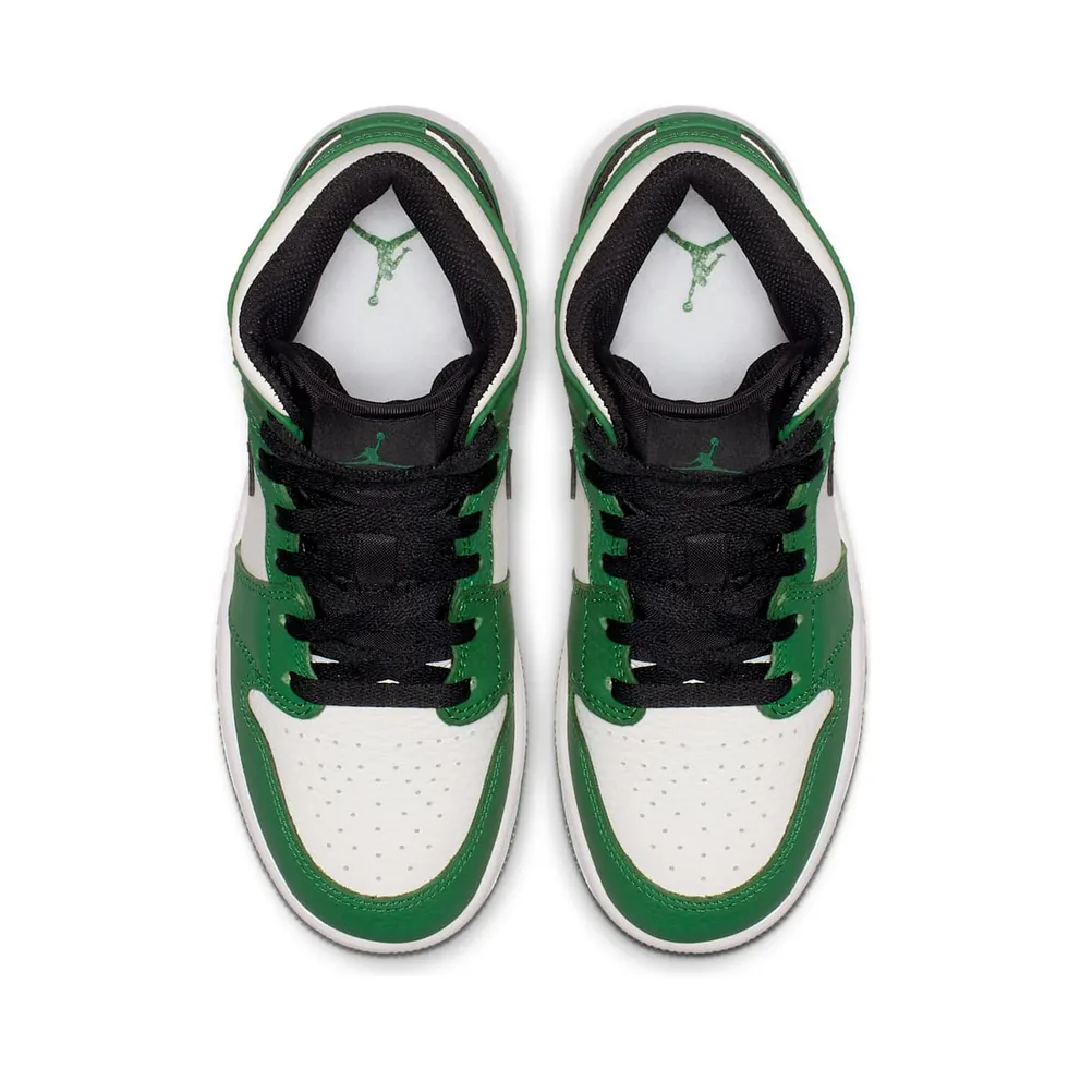 Jordan 1 Mid Pine Green (GS) Pine Green/Sail-Black (BQ6931-301)