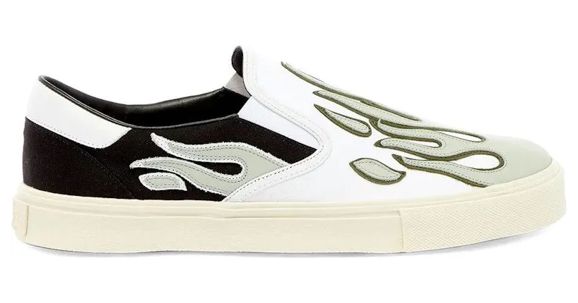AMIRI Flame Slip On Pale Lime/Black (Y0F23149CL-PBW)