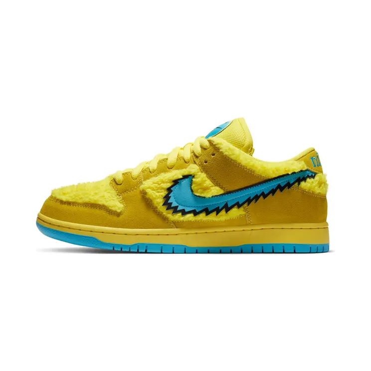 Nike SB Dunk Low Grateful Dead Bears – “Opti Yellow / Blue Fury” (CJ5378-700)
