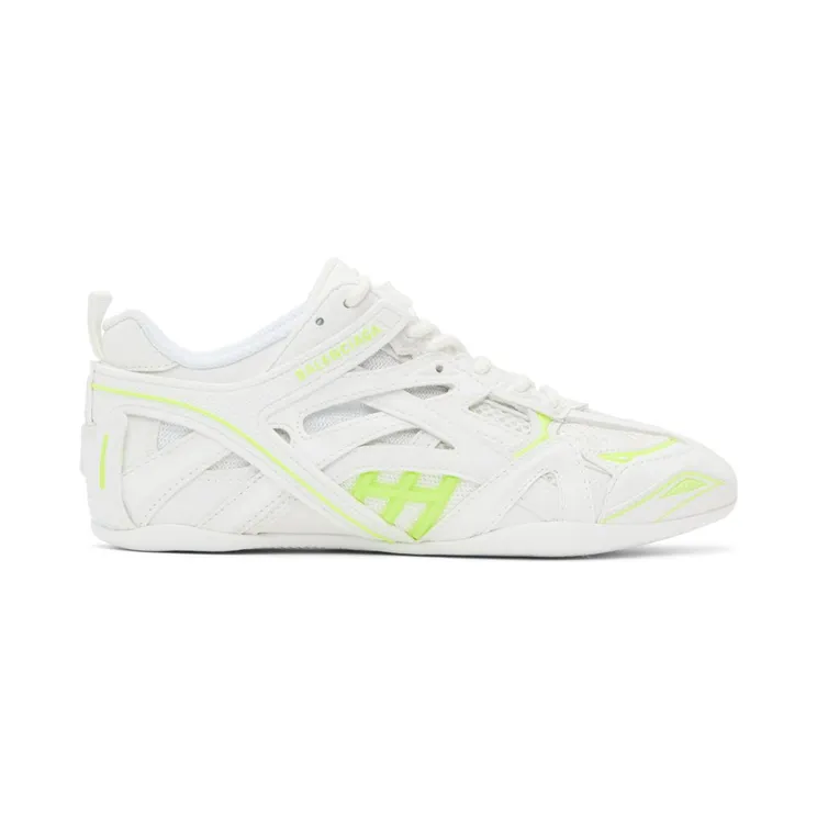 Balenciaga Off-White & Yellow Drive Sneakers (635497 W3AZ2)