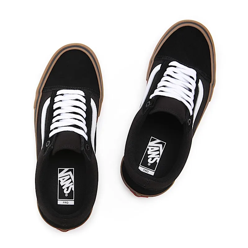 Vans Old Skool Pro Black White Gum Black/White-Medium Gum (VN000ZD4BW9)