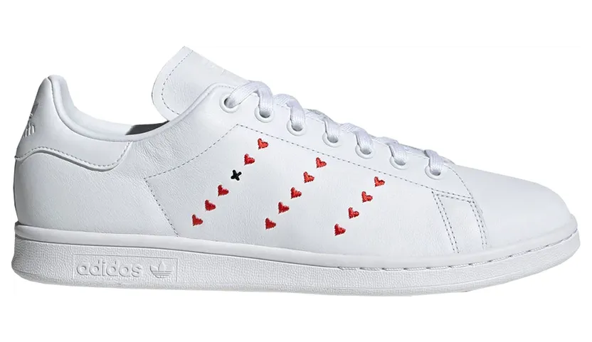 Adidas Stan Smith ‘Heart Valentine’s Day’ Footwear White/Core Black/Scarle (EG5811)