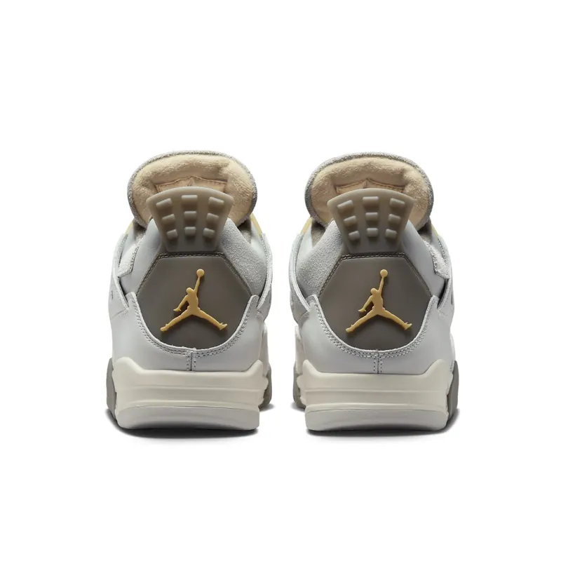 Air Jordan 4 SE Craft “Photon Dust” (DV3742-021): lichtgrijs, ruig suède en een beetje vanillegeel (6)