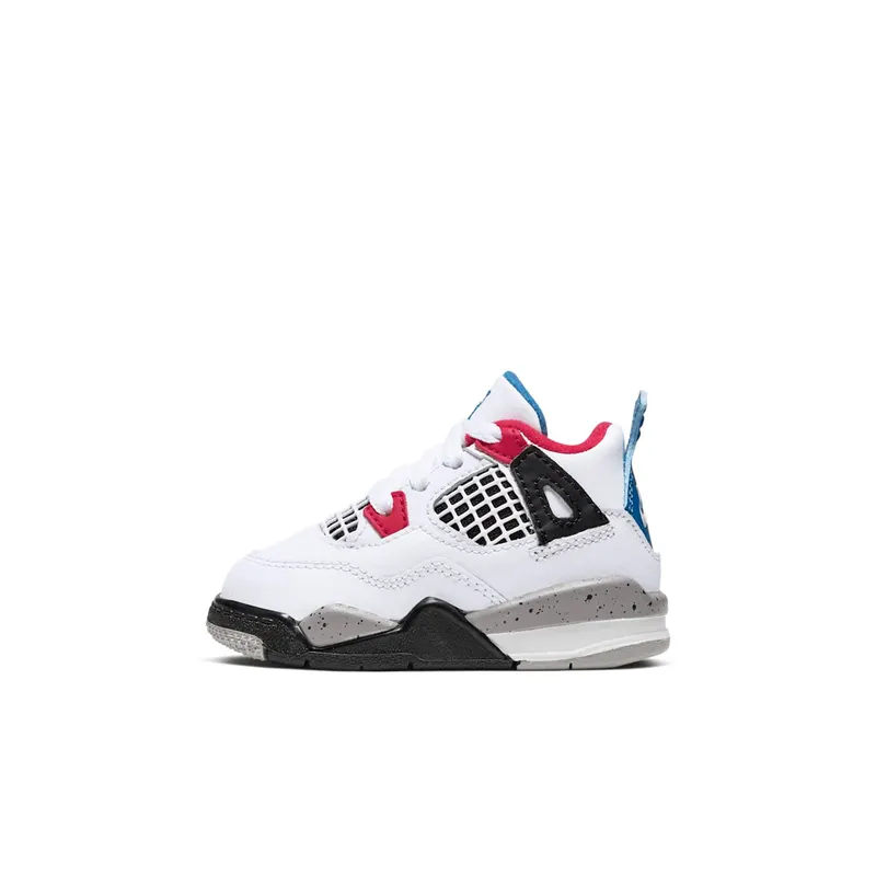 Jordan 4 Retro What The (TD) White/Military Blue-Fire Red-Black-Cement Grey (BQ7670-146)