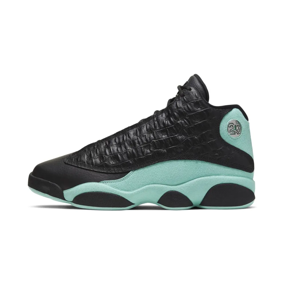 Jordan 13 Retro Black Island Green Black/Metallic Silver-Island Green (414571-030)