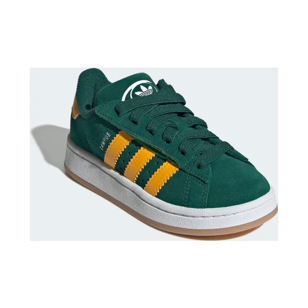 Adidas Campus 00s Comfort Closure Elastic Lace Kids Collegiate Green / Crew Yellow / Cloud White (JR7421)