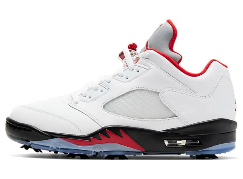 Air Jordan 5 Low Golf Fire Red (Silver Tongue) (CD3100-100)