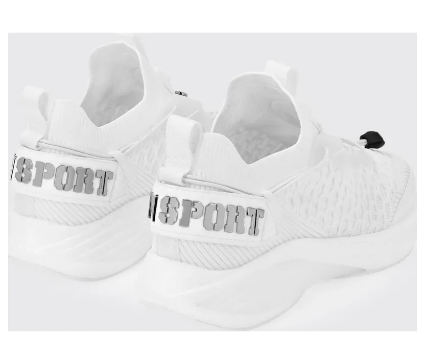 Plein Sport Crochet Knit Sneakers White (SAESUSC0751STE003N01) (2)