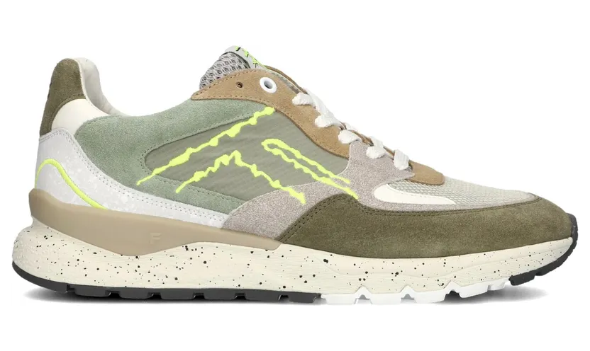 Floris van Bommel sneaker Camel / Light Grey / Olijfgroen / Light Green (SFM-10243-52-01)