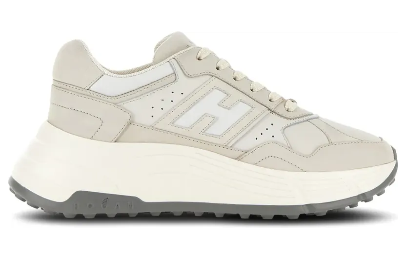 Hogan Leren veterschoenen – Beige (HXW6690FK70TFB)