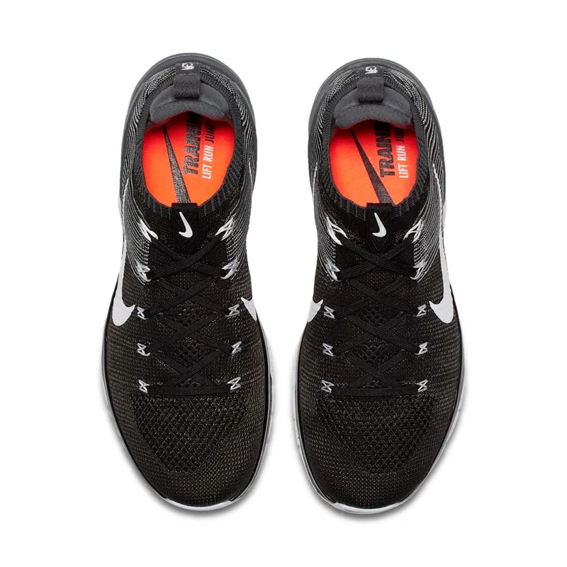 Nike Metcon DSX Flyknit 2 Black Grey White Black/Dark Grey-Wolf Grey-White (924423-010)