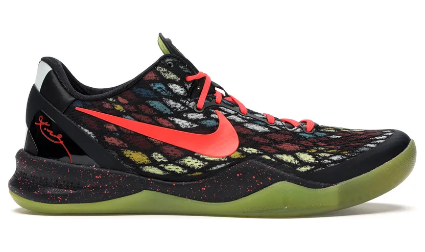 Nike Kobe 8 System ‘Christmas’ Blk/Brght Crmsn-Fbrglss Vvd Sl (555035-030)