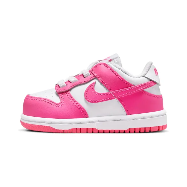 Nike Dunk Low “White / Pink / Laser Fuchsia” (FB9107-102)