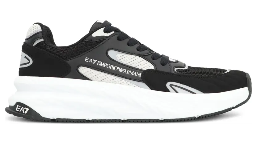 Ea7 Emporio Armani Sneakers mit Mesh-Einsätzen – Schwarz (7X000342AF18617)