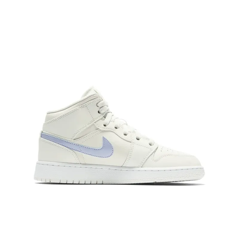 Jordan 1 Mid Multi-Color Swoosh Phantom (GS) Phantom/Igloo-Purple Rise-Blue Tint (555112-035)
