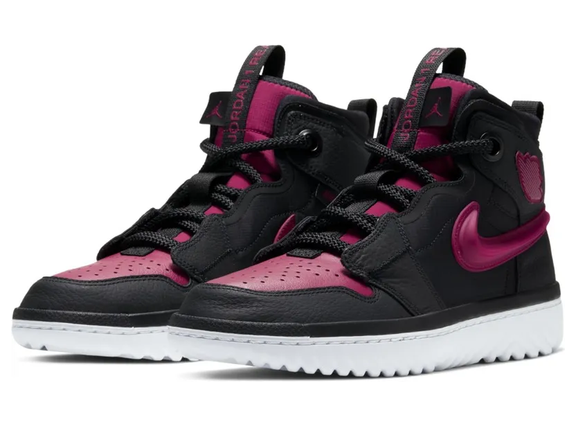 Jordan 1 High React Black Noble Red