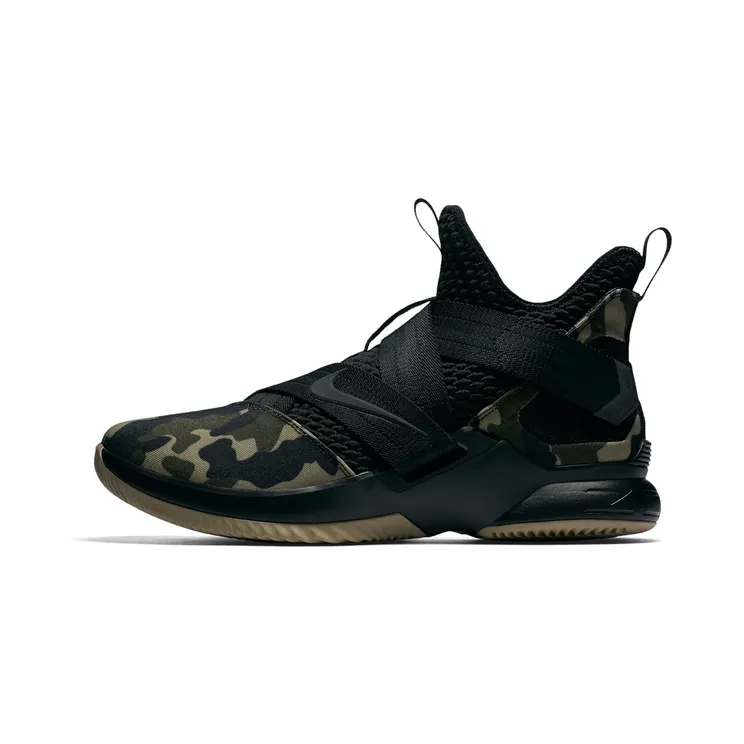 Nike LeBron Zoom Soldier 12 Camo “Black / Hazel Rush” (AO4054-001)