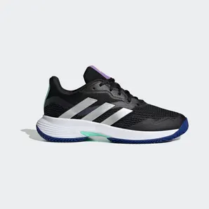 adidas CourtJam Control Clay Tennisschoenen Core Black / Silver Metallic / Pulse Mint (HQ8474)