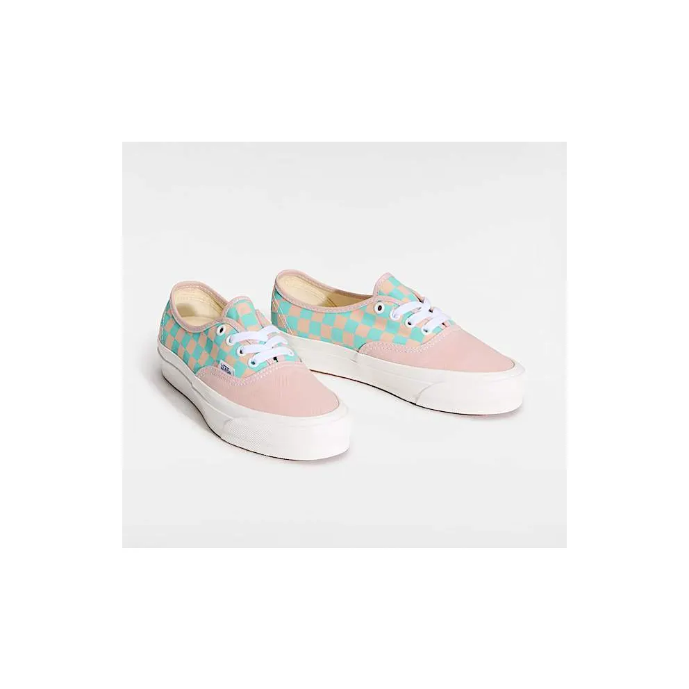 Vans Premium Authentic Sepia Rose Pink Teal Blue Checkerboard (VN000EBNO3N)