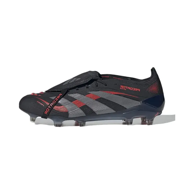 adidas Predator Elite Fold-over Tongue Firm Ground Boots “Core Black / Grey Four / Lucid Red” (ID8964)
