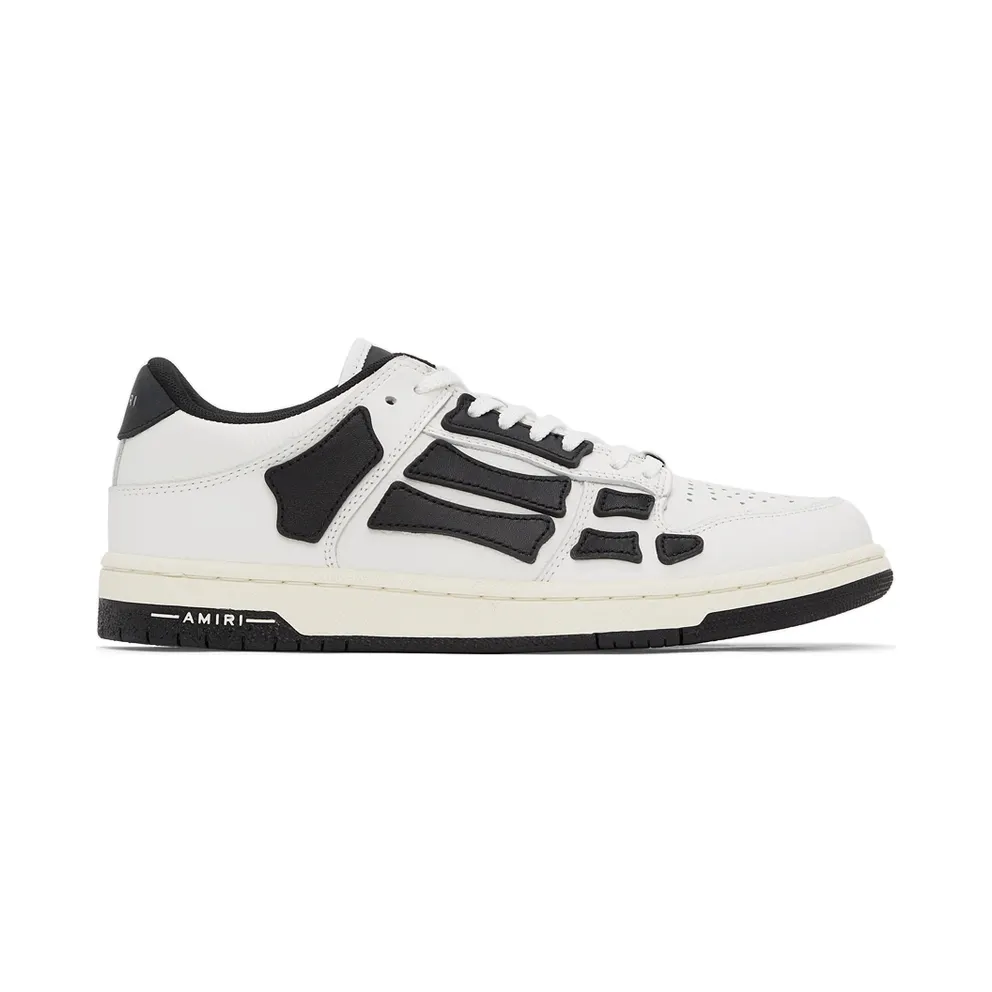 AMIRI White & Black Skel Top Low Sneakers (PS22MFS003-111)