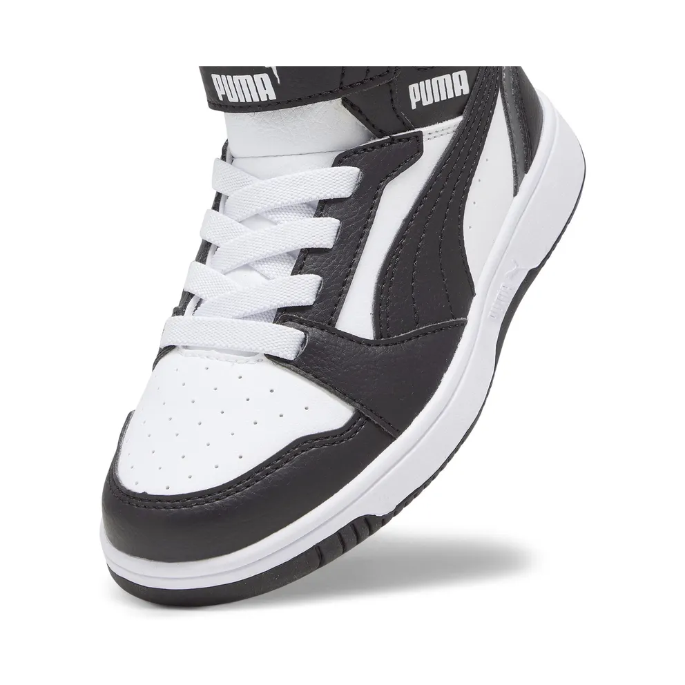 Puma Rebound V6 Mid “Puma White / Puma Black / Shadow Gray” (393832_01)