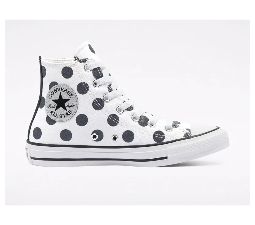 Converse Glitter Shine Chuck Taylor All Star High Top White/black/white (569383C)