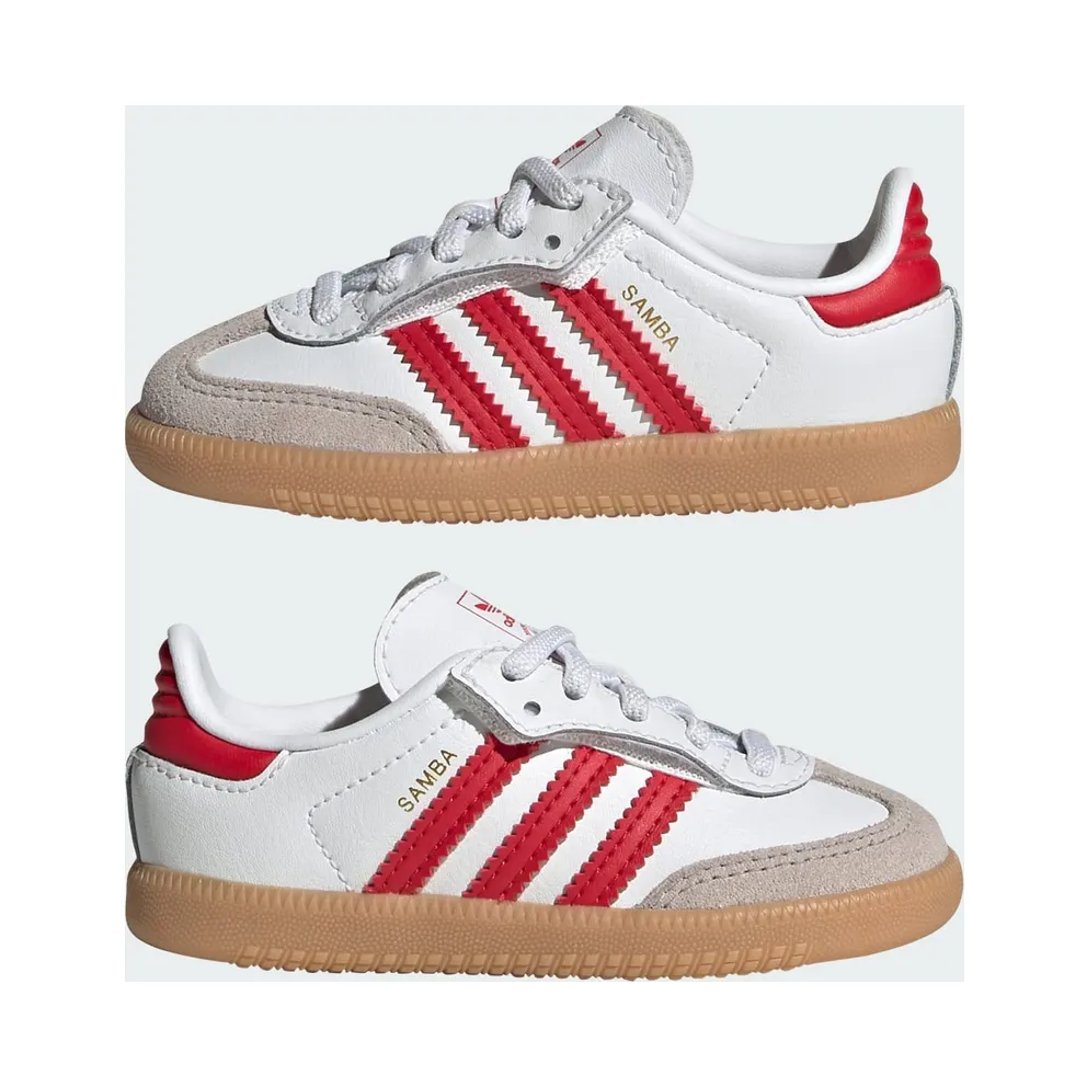 Adidas Samba OG Comfort Close Elastic Lace Kids Cloud White / Better Scarlet / Gum (JQ3190)