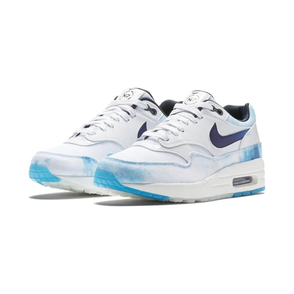 Nike Air Max 1 N7 Acid Wash 2018 (W) White/Court Purple-Dark Obsidian (AO2321-100)