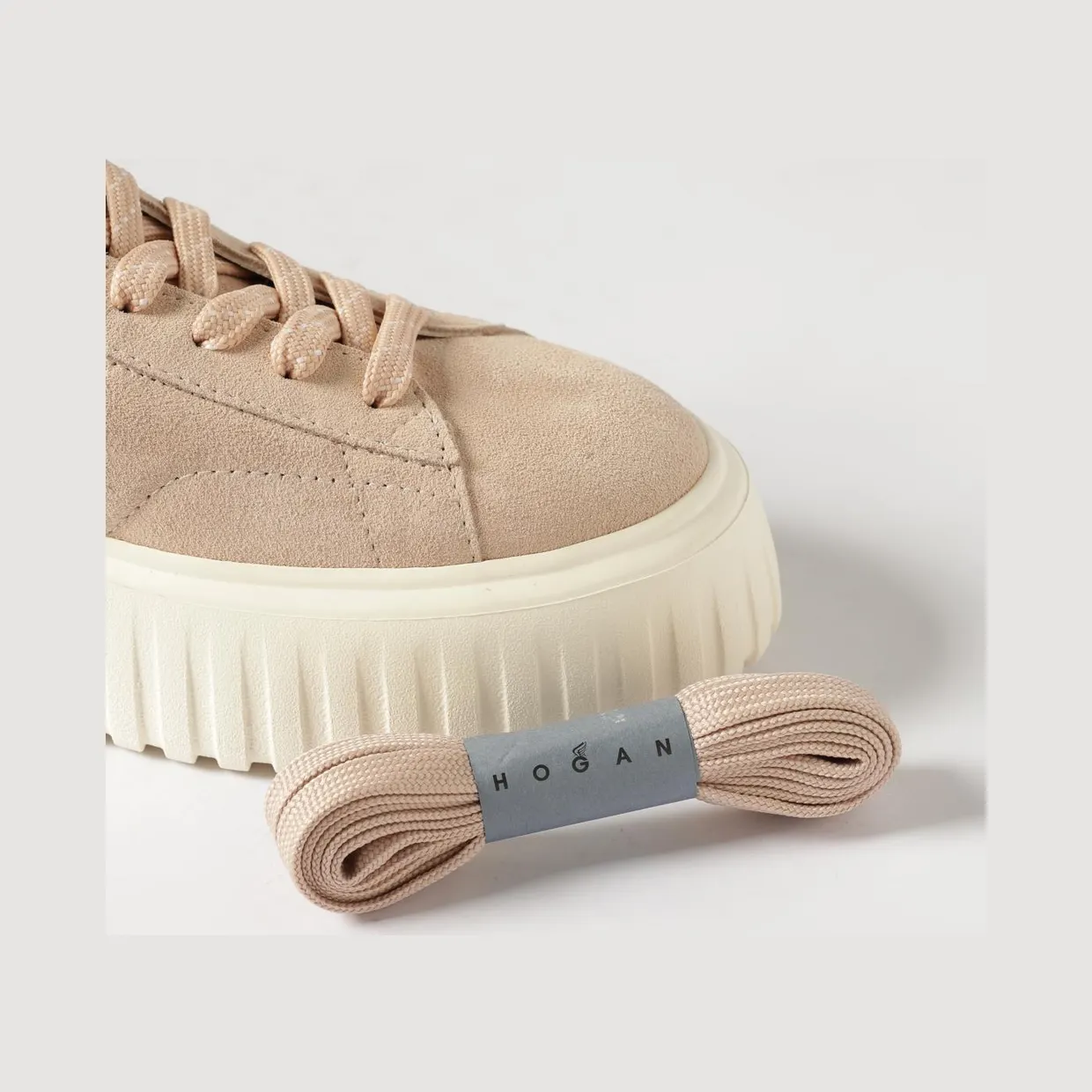 Hogan H-Stripes Suede Sneakers Nude (HXW6450FC63BTMM009) (3)