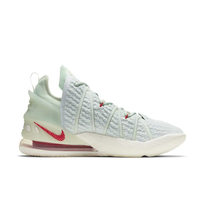 Nike LeBron 18 Empire Jade White/Jade Ice-Red (DB7644-002)
