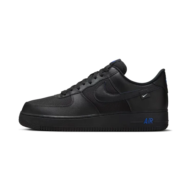 Nike Air Force 1 Low ’07 “Black / Astronomy Blue / White” (HM9605-001)