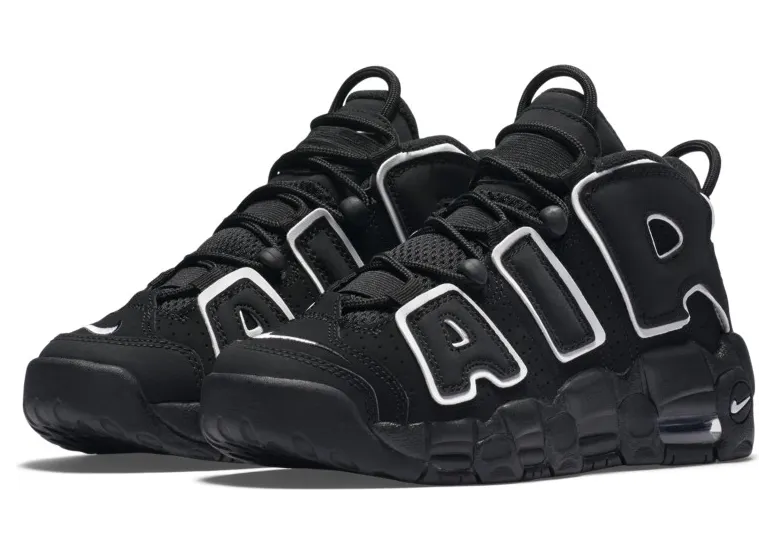 Nike Air More Uptempo Black White 2016 (GS)