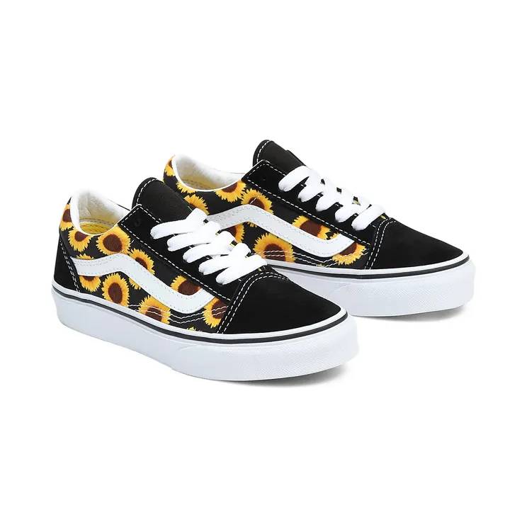 Vans Kids Black & Yellow Old Skool Little Kids Sneakers (VN0A7Q5FY23)