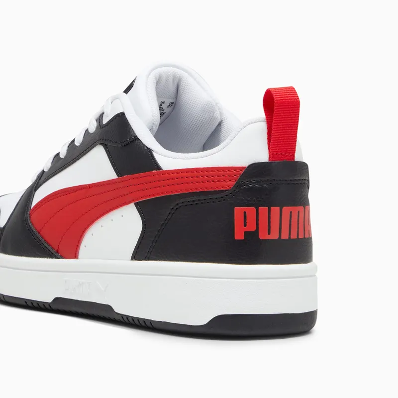 Puma Rebound V6 Laag White/Black/Red (392328-04)