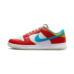 Nike Dunk Low LeBron James – Fruity Pebbles “Habanero Red / White / Dark Sulphur / Laser Blue” (DH8009-600)