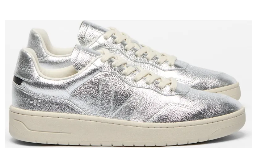 VEJA V-90 sneakers met logodetail – Zilver (VD2021363)