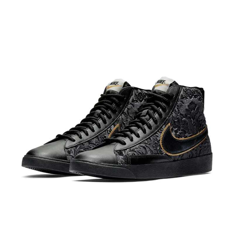 Nike Blazer Mid Velvet Black Metallic Gold (W) Black/Metallic Gold-Summit White-Black (AV8437-001)