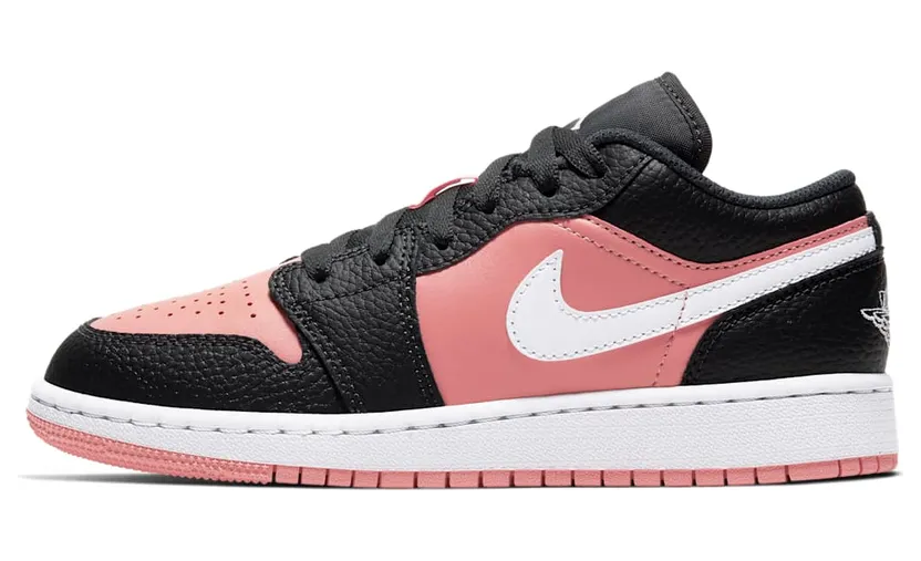 Air Jordan 1 Low GS “Dark Smoke Grey / Pink Quartz / White” (554723-016)