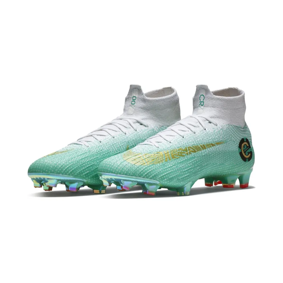 Nike Mercurial Superfly VI Elite CR7 FG Chapter 6 Special Edition Clear Jade/Metallic Vivid Gold-White (AJ3547-391)