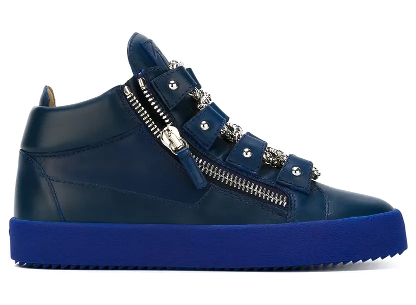 Giuseppe Zanotti High-Top-Sneakers mit Kettenapplikation – Blau (RS6093001)