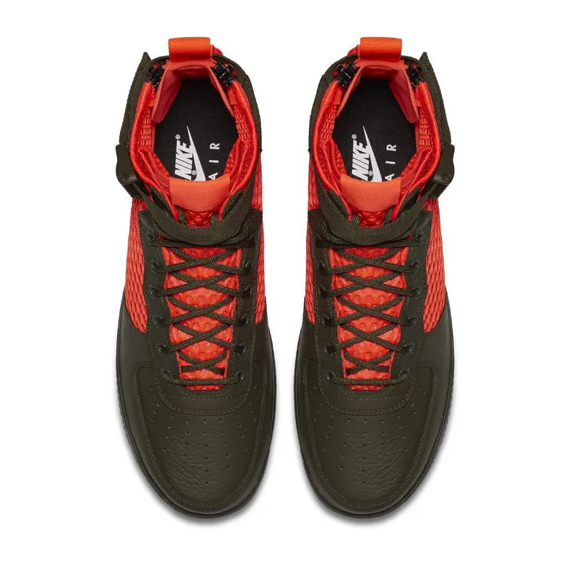 Nike SF Air Force 1 Mid Cargo Khaki Total Crimson Cargo Khaki/Total Crimson-Cargo Khaki (AA7345-300)