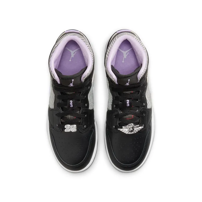 Jordan 1 Mid SE Houndstooth (GS) (DC7226-015)