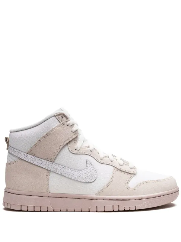 Nike Dunk High Retro PRM Cracked Leather Swoosh Sneakers – Rosa (DV0822)