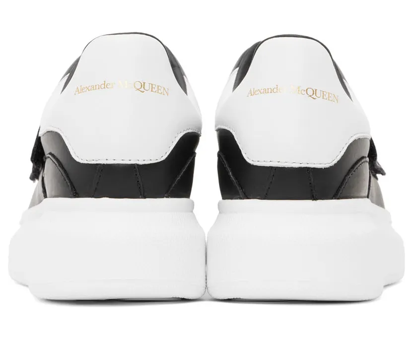 Alexander McQueen Kids Black & White Velcro Oversized Sneakers (587693WHX11) (2)