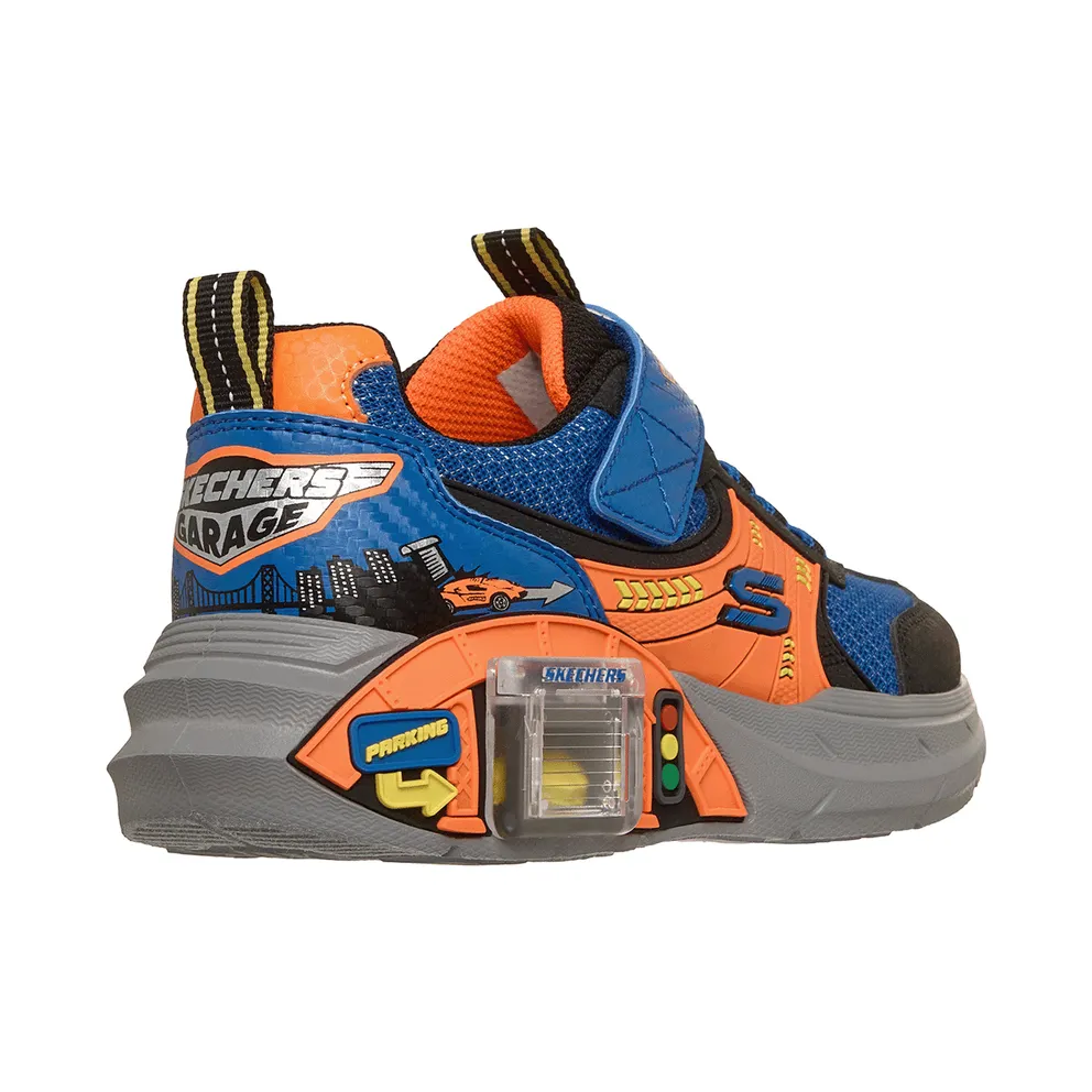 Skechers Garage Sneaker Schwarz/Blau/Oranje