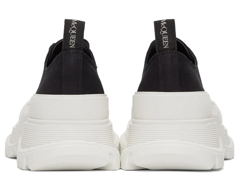 Alexander McQueen Black Tread Slick Low Sneakers (662680W4QK1) (4)