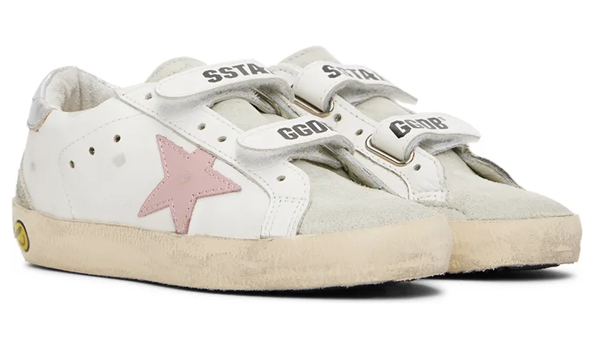 Golden Goose Kids White Old School Sneakers (GYF00177.F002435.81482) (4)