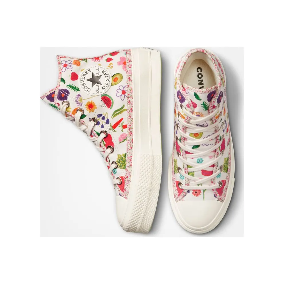 Converse Chuck Taylor All Star Lift Platform Festival Smoothie Egret/egret/green Beam