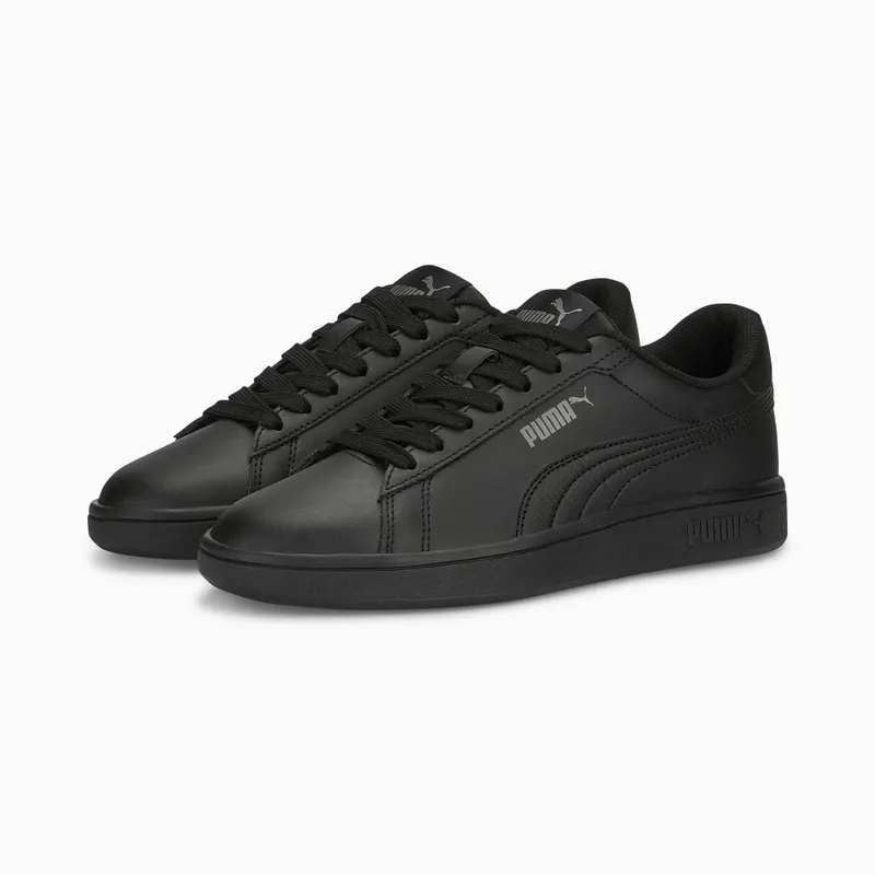 Puma Smash 3.0 Leather Youth Grey/Black (392031-01)